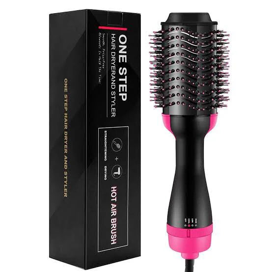 One Step Hair Dryer and Volumizer Round Hot Air Brush