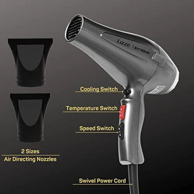 Hair Dryer - Lizze Extreme Professional Blow Dryer 2400 Watt