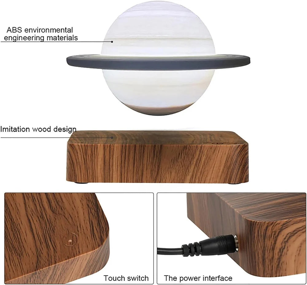 LED Levitating Saturn Floating Lamp, Decorative table lamps