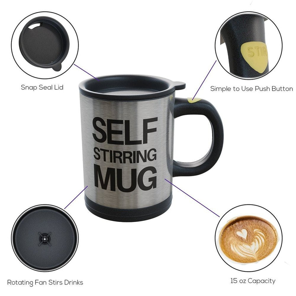 Stainless Self Stirring Coffee Tea Mug