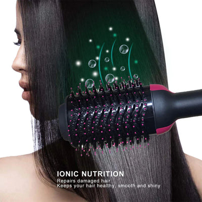 One Step Hair Dryer and Volumizer Round Hot Air Brush